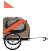 Dog Bike Trailer Orange and Gray