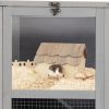 Tier Wood Hamster Cage;  Pet Habitat with Run;  Pull-Out Tray;  Ramp;  Hutch for Small Animals Guinea Pig Rat Rabbit;  Indoor