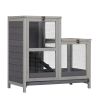 Tier Wood Hamster Cage;  Pet Habitat with Run;  Pull-Out Tray;  Ramp;  Hutch for Small Animals Guinea Pig Rat Rabbit;  Indoor