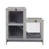 Tier Wood Hamster Cage;  Pet Habitat with Run;  Pull-Out Tray;  Ramp;  Hutch for Small Animals Guinea Pig Rat Rabbit;  Indoor