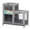 Tier Wood Hamster Cage;  Pet Habitat with Run;  Pull-Out Tray;  Ramp;  Hutch for Small Animals Guinea Pig Rat Rabbit;  Indoor