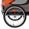 Dog Bike Trailer Orange and Gray