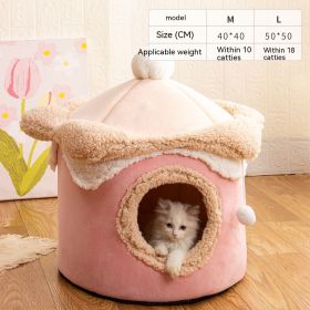 Ice Cream House Dog Pet House Cute (Option: Pink-L)