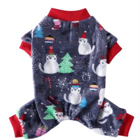 Autumn Clothes Four-legged Pet Clothing (Option: Christmas Cat-L)