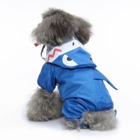 Pet Sound Dog Raincoat Four-legged Reflective Raincoat Pattern Dog Four Seasons Universal (Option: YY41 Shark-XS)