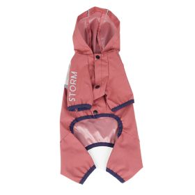 New Dog Clothes Summer Trendy Waterproof Raincoat (Option: Red-S)