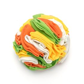 Pet Sniffing Pad Upgraded Version Dog Sniffing Snack Ball (Option: Orange Green Yellow White-20cm)