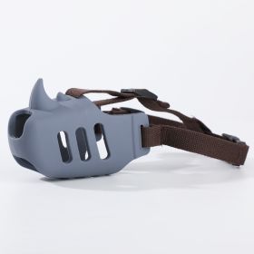 Silicone Pet Muzzle Anti-bite Medium And Large Dogs (Option: Dark Gray-S Code)