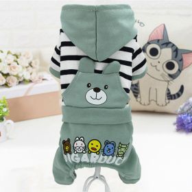 Pet Clothes Dog Four-legged Pet Clothes (Option: Sugar Bear Fourlegged Green-XS)