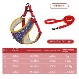 Pet Hand Holding Rope Vest-style Dog Reflective Explosion-proof (Option: Fireworks Purple Suit-L)