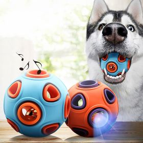 Luminous Sounding Dog Toy Ball (Color: Blue Glow, size: S)