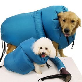 Dog Drying Coat; Pet Drying Bag Use With Dog Blower Grooming Dryer; Protable Fast Easy Blower (size: L)