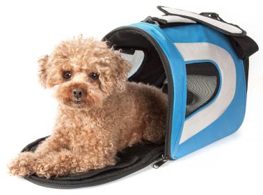 Airline Approved Folding Zippered Sporty Mesh Pet Carrier (size: large)