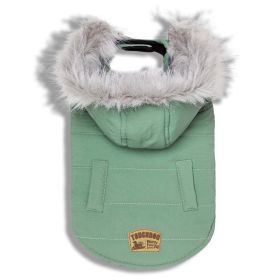 Touchdog 'Eskimo-Swag' Duck-Down Parka Dog Coat (Color: Mint Green, size: medium)