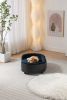 Scandinavian style Elevated Dog Bed Pet Sofa With Solid Wood legs and Black Bent Wood Back, Cashmere Cushion,Mid Size