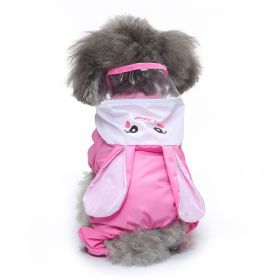 Pet Sound Dog Raincoat Four-legged Reflective Raincoat Pattern Dog Four Seasons Universal (Option: YY38 Rabbit-XS)