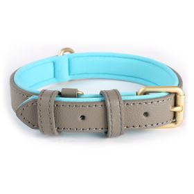 Lychee Pattern Dog Collar Diving Cotton Anti-strangulation (Option: Gray-XS)