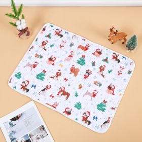 Christmas Style Absorbent Urine Pad Non-slip And Easy To Dry (Option: Elk-L)