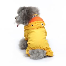 Pet Sound Dog Raincoat Four-legged Reflective Raincoat Pattern Dog Four Seasons Universal (Option: YY40 Duck-S)