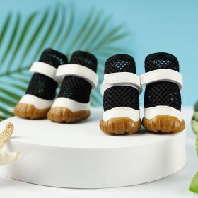 No Foot Loss When Going Out Pet Booties Small Dog (Option: Black 4 Only-2 Yards)