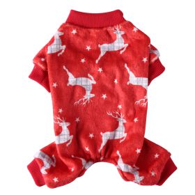 Autumn Clothes Four-legged Pet Clothing (Option: Christmas Elk-XL)