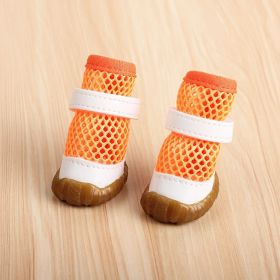 No Foot Loss When Going Out Pet Booties Small Dog (Option: Orange 2-3 Yards)