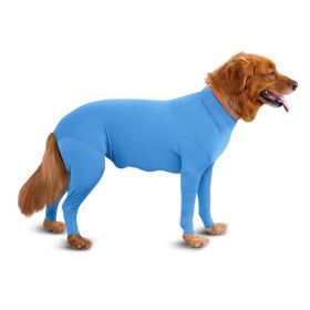 Pet Dog Jumpsuit Medium Large Dog Pajamas Anxiety (Option: SkyBlue-L)