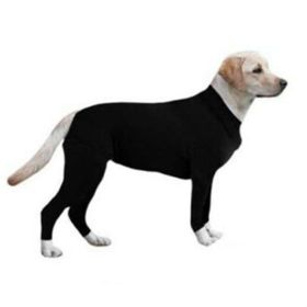 Pet Dog Jumpsuit Medium Large Dog Pajamas Anxiety (Option: Black-L)