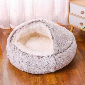 Waterproof Dog Kennel Warm Room Semi Enclosed (Option: Gradual Coffee-50cm)