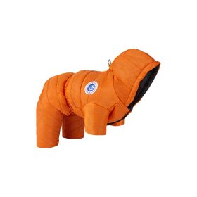 Winter Pet Cotton-padded Clothes Thickening Thermal Windproof Multifunctional (Option: orange-XXXL)