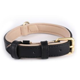 Lychee Pattern Dog Collar Diving Cotton Anti-strangulation (Option: Black-L)